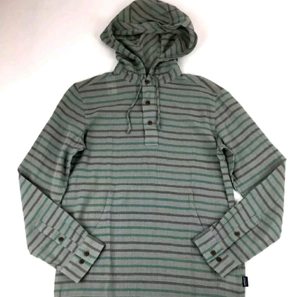 Patagonia Steersman Henley Hoodie Shirt - Picture 1 of 8
